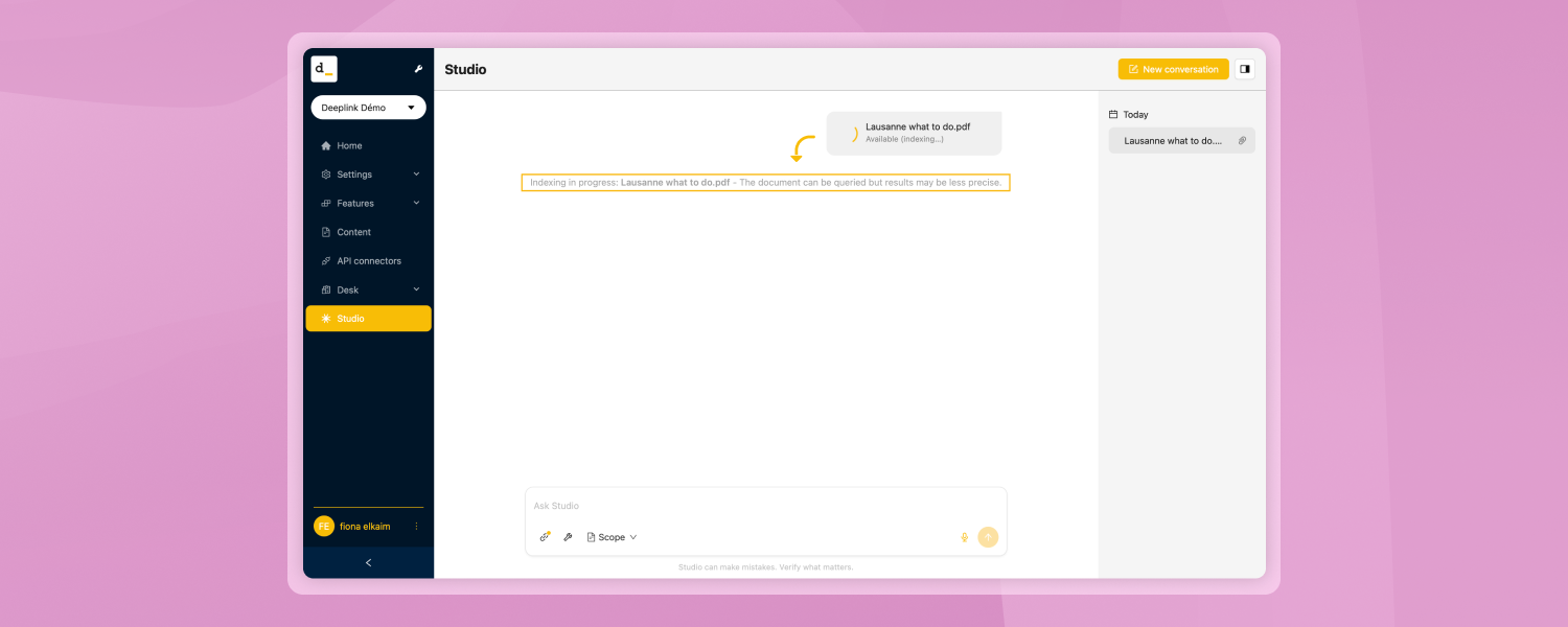 Chargements des documents et conversations plus accessibles et rapides